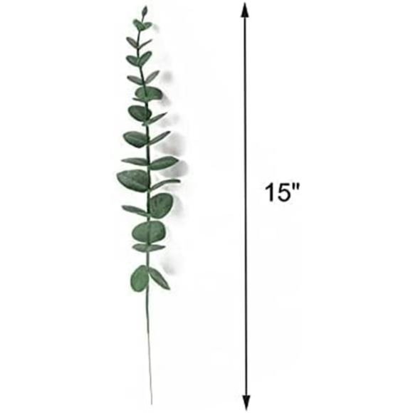 5 Pcs Real Touch Leaf Artificial Eucalyptus Stem Faux Eucalyptuses Wedding - Picture 3 of 6